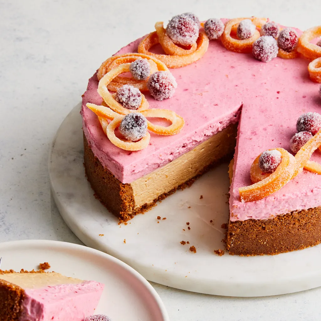 Cranberry-Cookie Butter Cheesecake